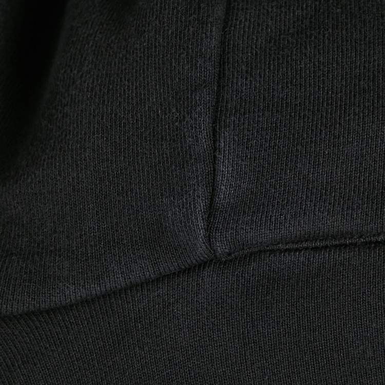 Pre Owned Moncler Black Logo Embroidered Cotton Knit Manglia Cardigan Hoodie L