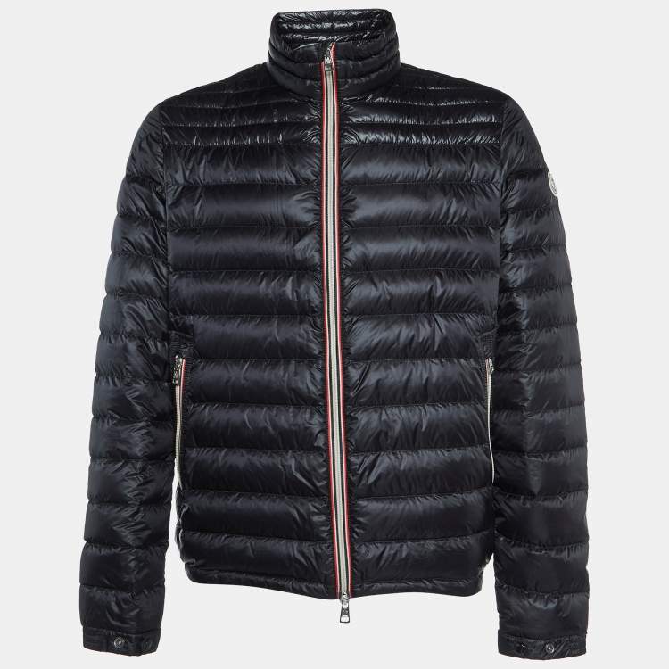Pre Owned Moncler Black Nylon Daniel Quilted Down Jacket XL 