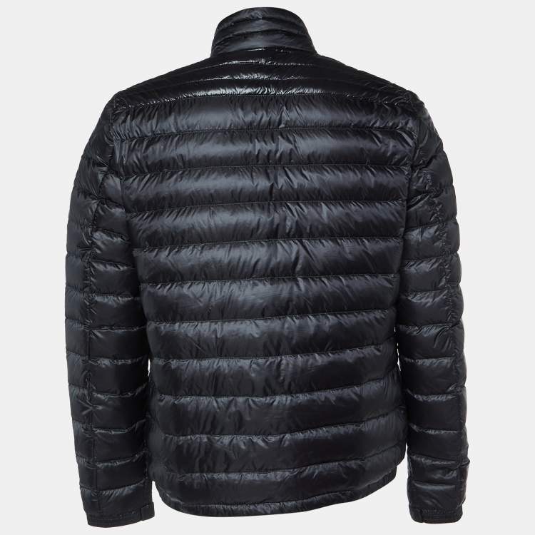 Pre Owned Moncler Black Nylon Daniel Quilted Down Jacket XL 