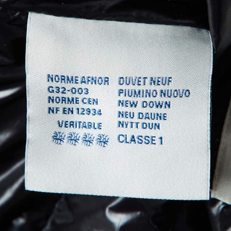 Pre Owned Moncler Black Nylon Daniel Quilted Down Jacket XL 