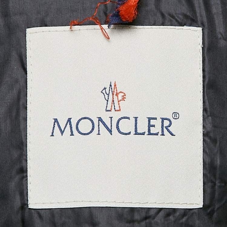 Pre Owned Moncler Khaki Green Nylon Zip-Up Gergy Down Jacket L