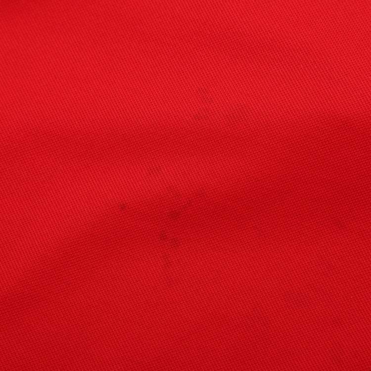Pre Owned Moncler Red Cotton Pique Logo Patch Polo T-Shirt XL