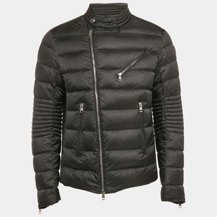 Pre Owned Moncler Black Nylon Aubin Quilted Shell Down Jacket M