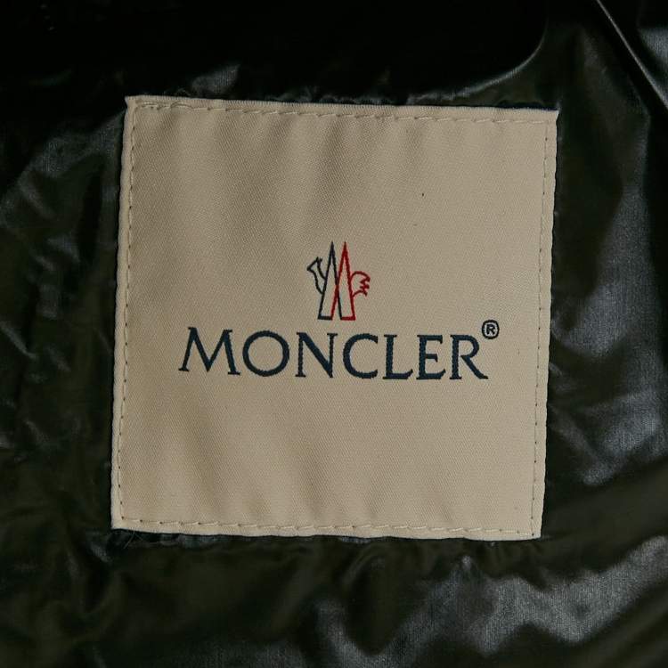 Pre Owned Moncler Black Nylon Down Arves Gilet L