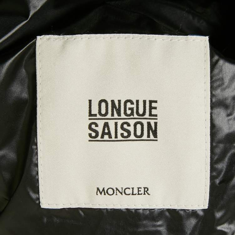 Pre Owned Moncler Black Nylon Down Arves Gilet L