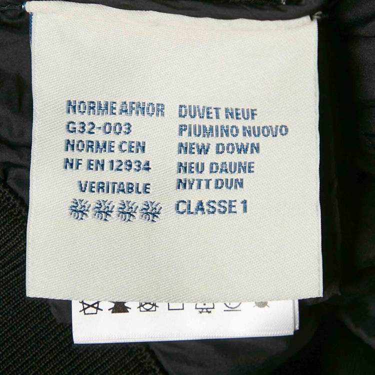 Pre Owned Moncler Black Nylon and Cotton Knit Maglia Tricot Cardigan Jacket L