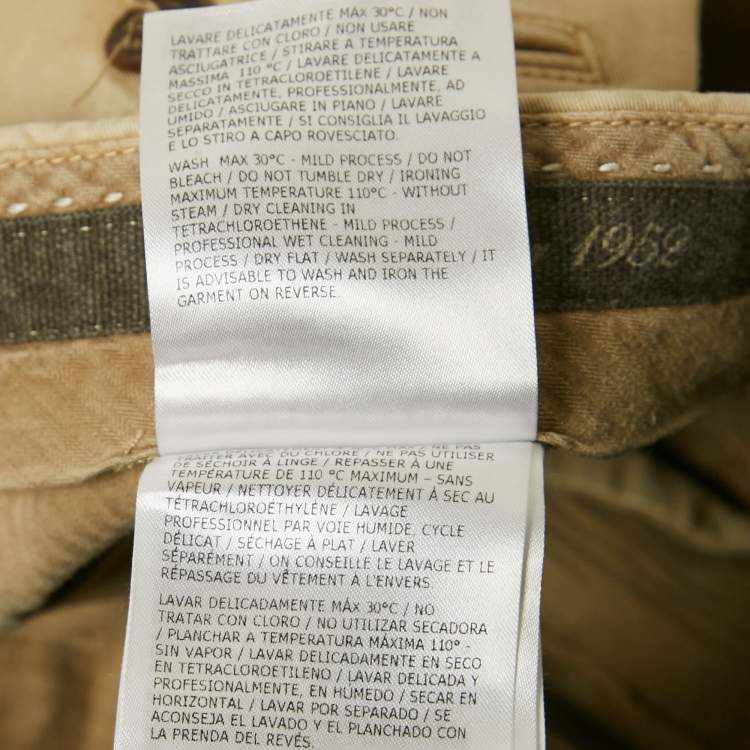 Pre Owned Moncler Beige Cotton Gabardine Bermuda Shorts S