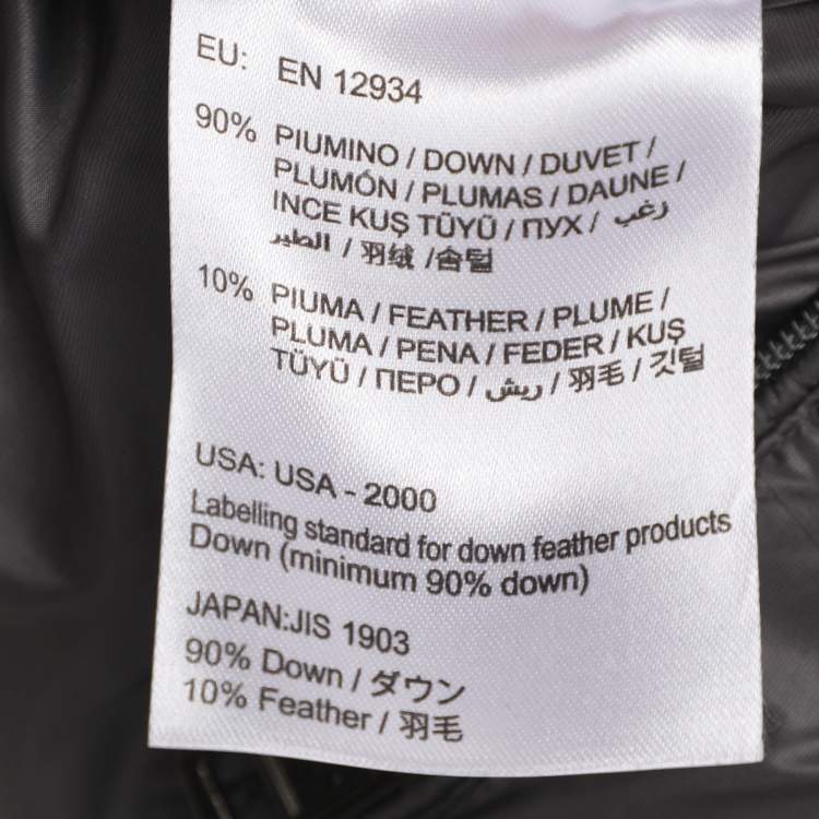Pre Owned Moncler Grey Wool Puffer Jacket XXL