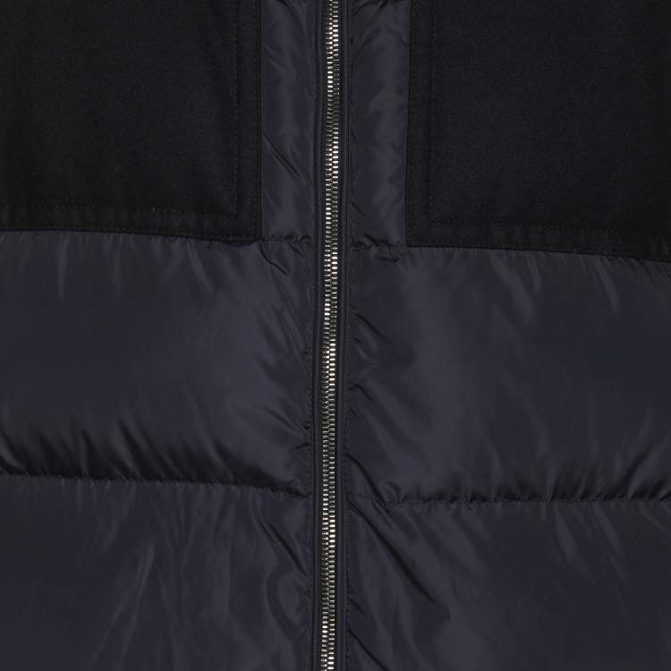 Pre Owned Moncler Navy Blue Nylon Puffer Jacket XXL