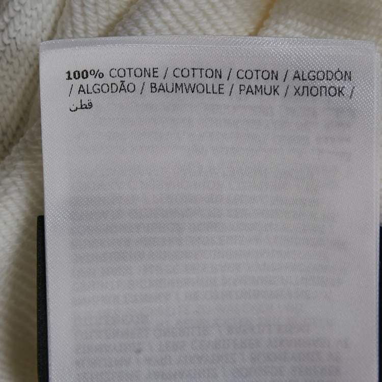 Pre Owned Moncler Genius 1952 X Awake NY White Printed Cotton Knit Sweatshirt L