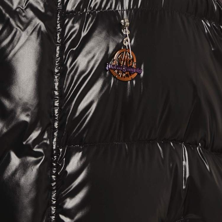 Pre Owned Moncler x Palm Angel Black Nylon Oversized Down Vest XS