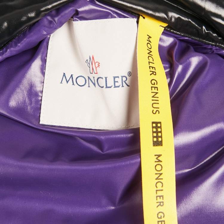 Pre Owned Moncler x Palm Angel Black Nylon Oversized Down Vest XS