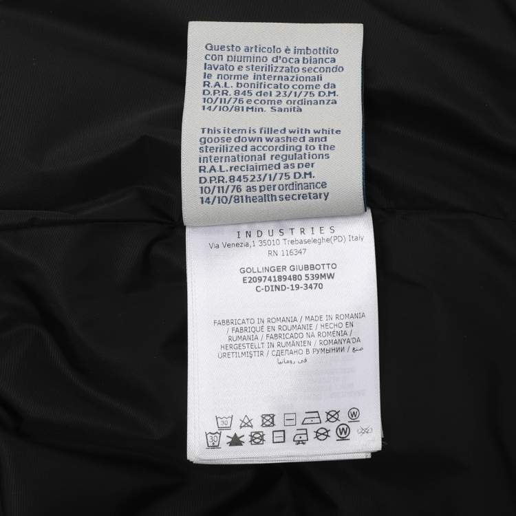 Pre Owned Moncler Green/Black Nylon Quilted Hooded Puffer Jacket M