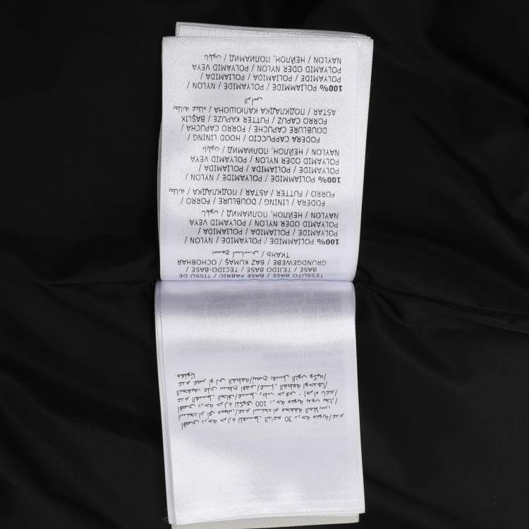 Pre Owned Moncler Green/Black Nylon Quilted Hooded Puffer Jacket M