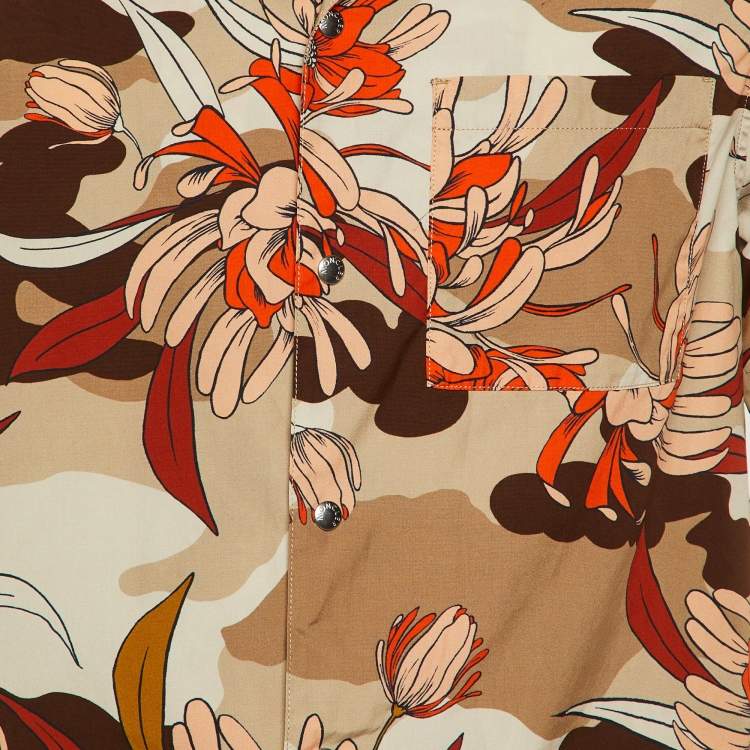مملوكة مسبقًا قميص مونكلير قطن بطبعة زهور متعددة الألوان مقاس متوسط (ميديم)