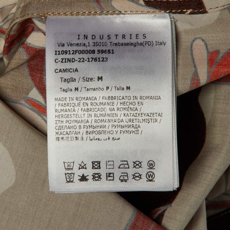 مملوكة مسبقًا قميص مونكلير قطن بطبعة زهور متعددة الألوان مقاس متوسط (ميديم)