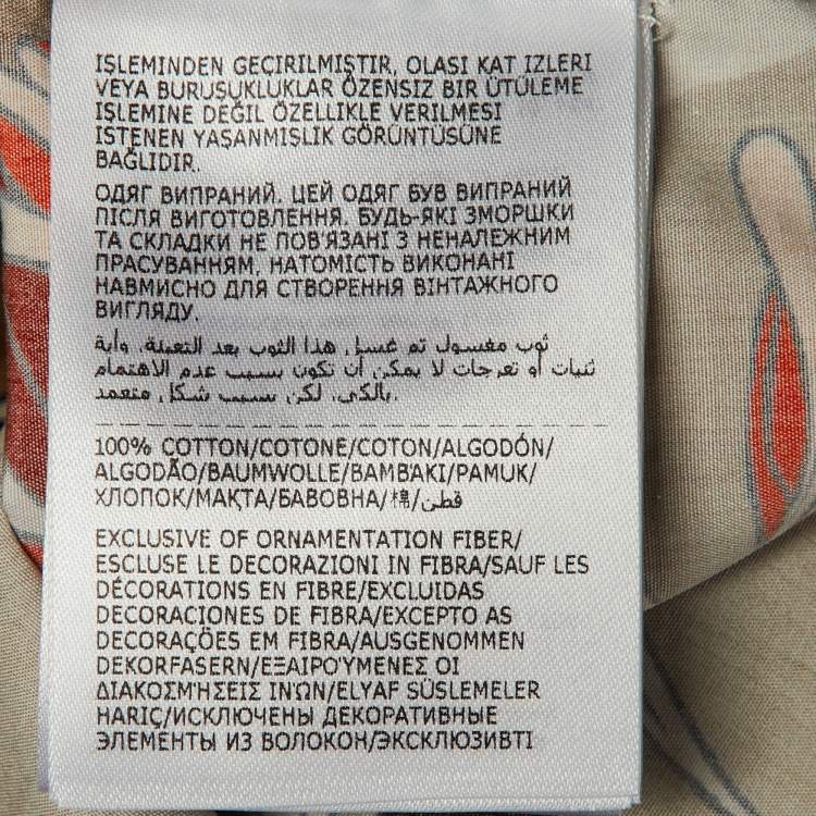 مملوكة مسبقًا قميص مونكلير قطن بطبعة زهور متعددة الألوان مقاس متوسط (ميديم)