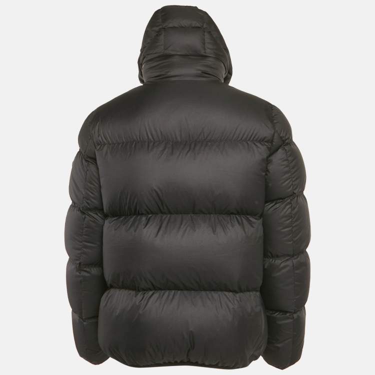 Pre Owned Moncler Black Nylon Puffer Down Masac Jacket L