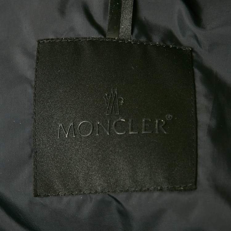 Pre Owned Moncler Black Nylon Puffer Down Masac Jacket L