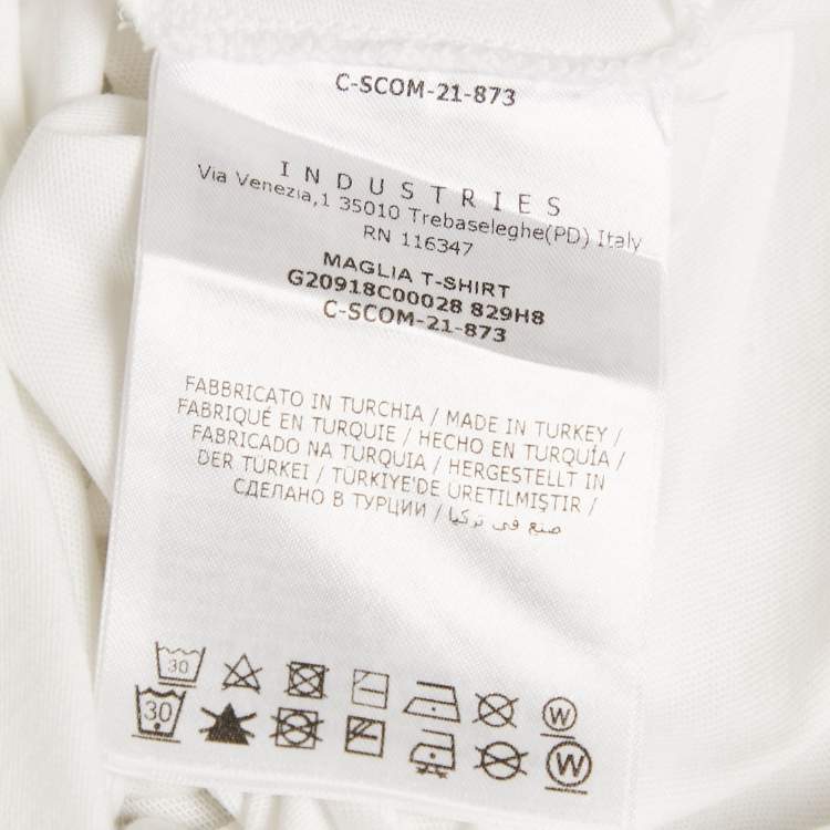 Pre Owned Moncler Blue Pixelated Logo Jersey Crewneck T-Shirt L