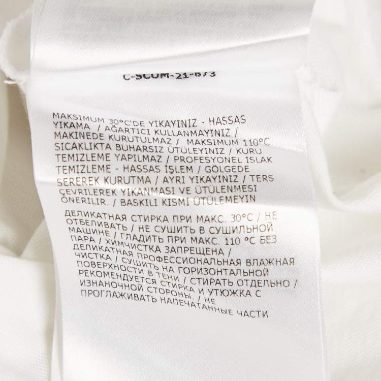 Pre Owned Moncler Blue Pixelated Logo Jersey Crewneck T-Shirt L