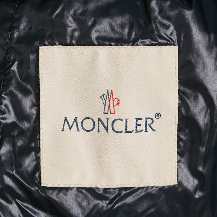 Pre Owned Moncler Navy Blue Nylon Down Puffer Jacket M