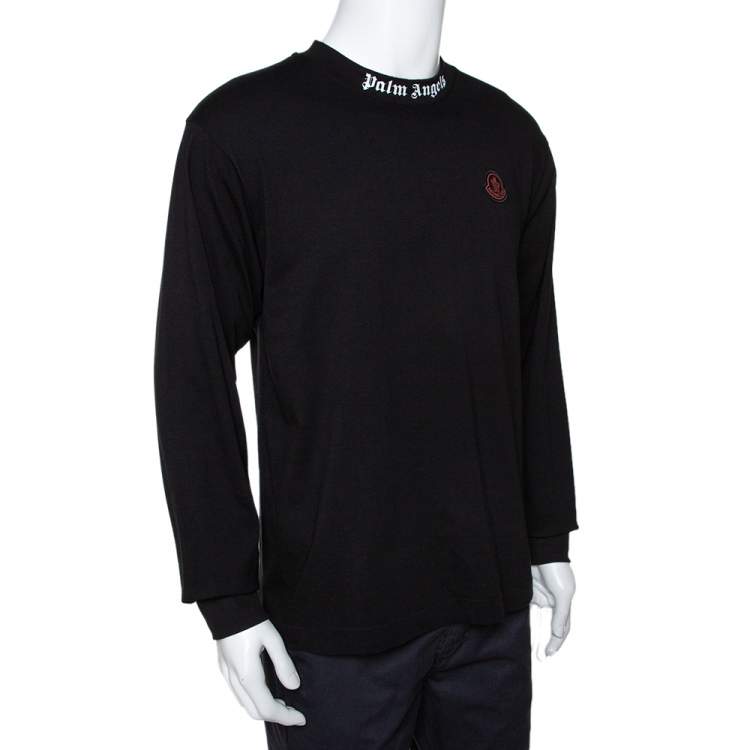 Moncler X Palm Angels Black Cotton Maglia Long Sleeve T Shirt L Moncler TLC