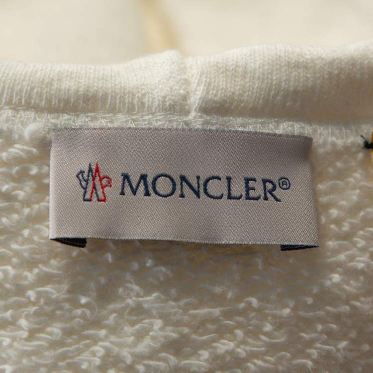 Pre Owned 8 Moncler x Palm Angels White Logo Print Cotton Oversized Hoodie S
