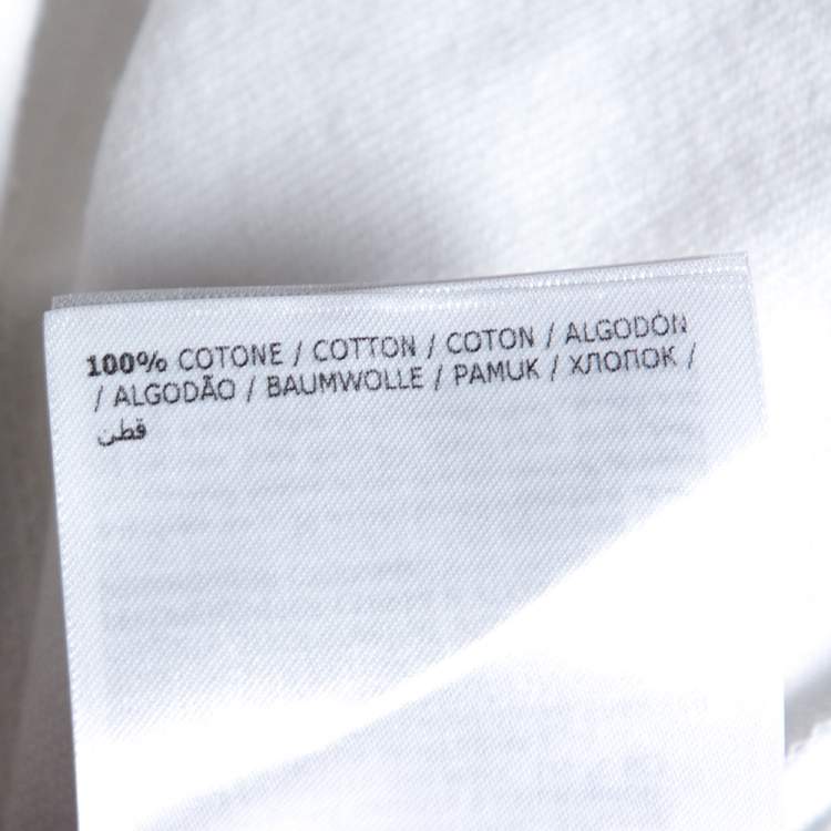 Pre Owned Moncler X Palm Angels White Graphic Print Cotton T-Shirt M