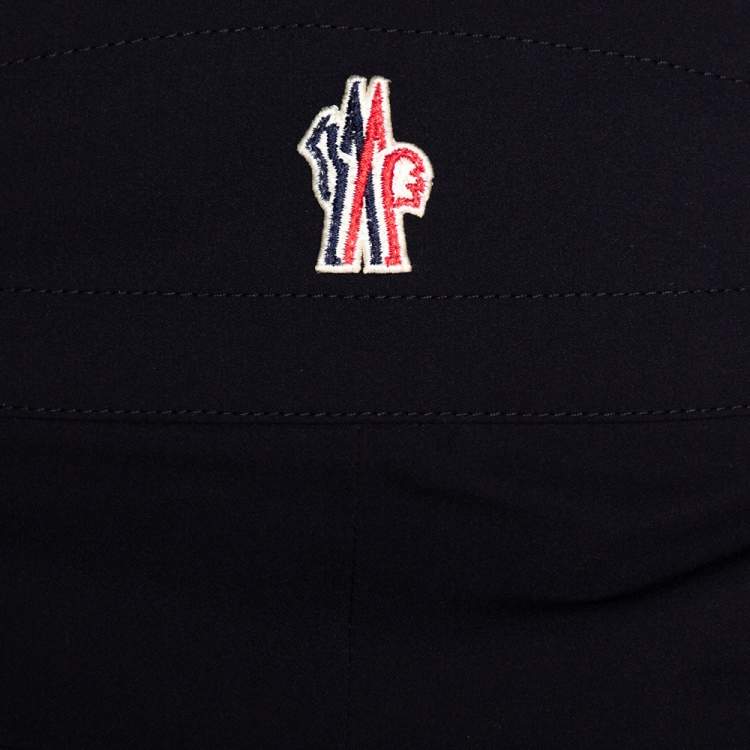 Pre Owned Moncler Navy Blue Synthetic Grenoble Trousers S 