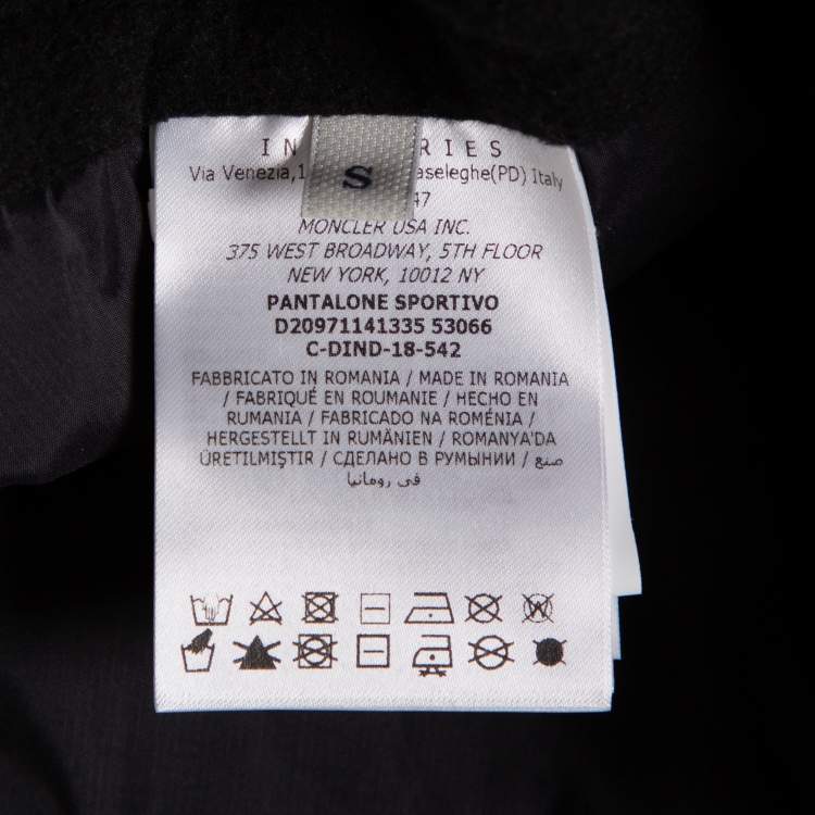 Pre Owned Moncler Navy Blue Synthetic Grenoble Trousers S 