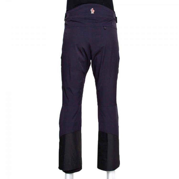 Pre Owned Moncler Navy Blue Synthetic Grenoble Trousers S 