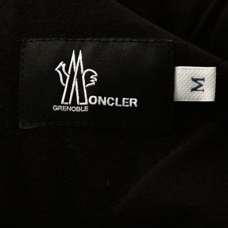 Pre Owned Moncler Black Knit Zipper Detail Pants M