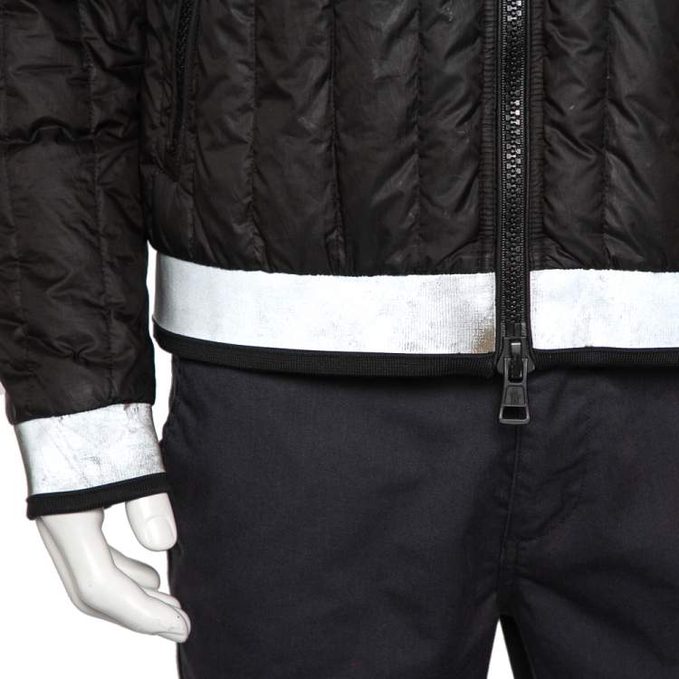 Pre Owned Moncler X Craig Green Black Synthetic Reflective Hem Detail Down Puffer Altman Jacket L