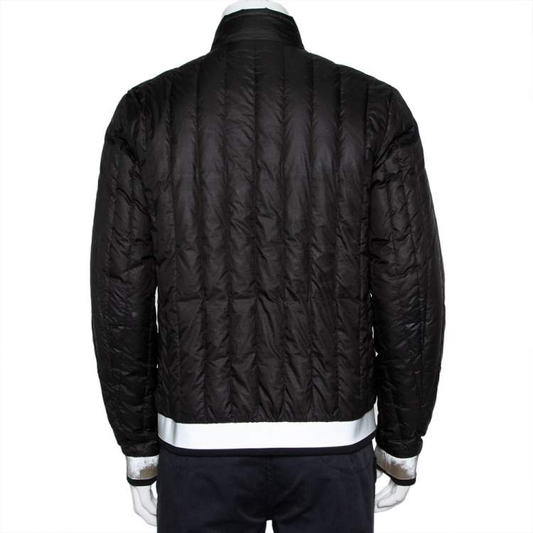 Pre Owned Moncler X Craig Green Black Synthetic Reflective Hem Detail Down Puffer Altman Jacket L