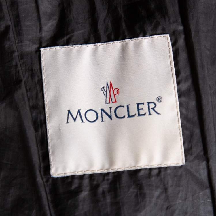 Pre Owned Moncler X Craig Green Black Synthetic Reflective Hem Detail Down Puffer Altman Jacket L