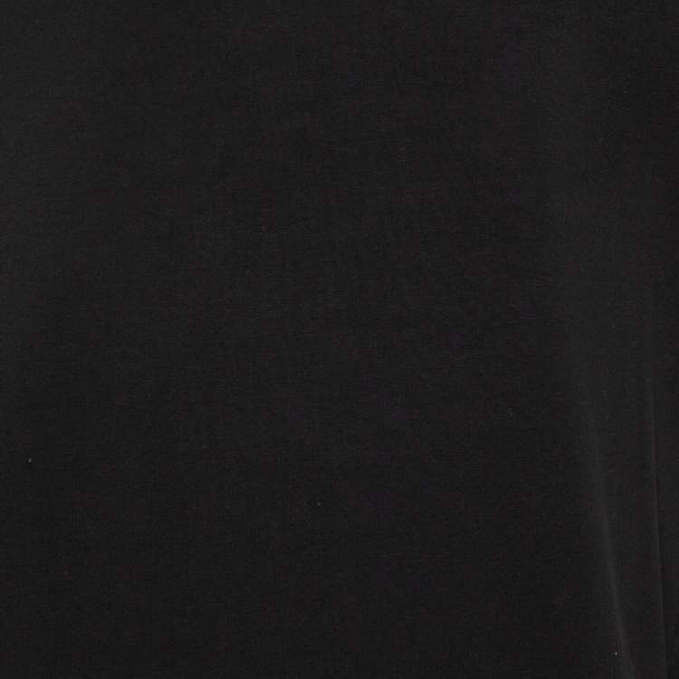 Pre Owned Moncler Black Cotton Logo Crewneck T-Shirt XL