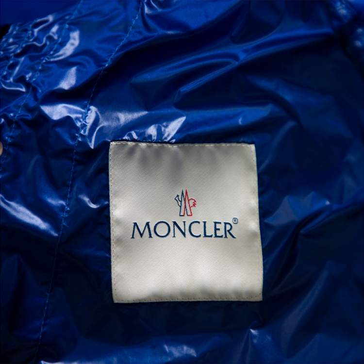 Pre Owned Moncler Blue Synthetic Quilted Acorus Jacket XXL