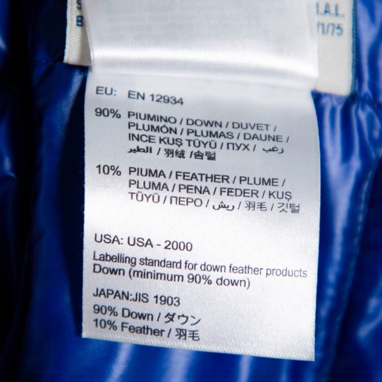 Pre Owned Moncler Blue Synthetic Quilted Acorus Jacket XXL