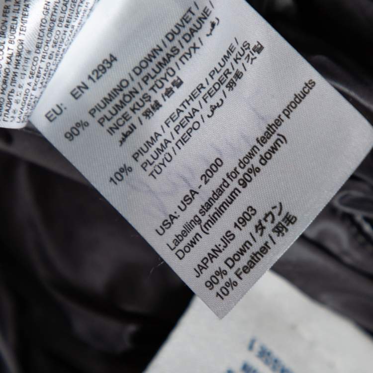 Pre Owned Moncler Black Quilted Synthetic Hooded Zin Jacket XS
