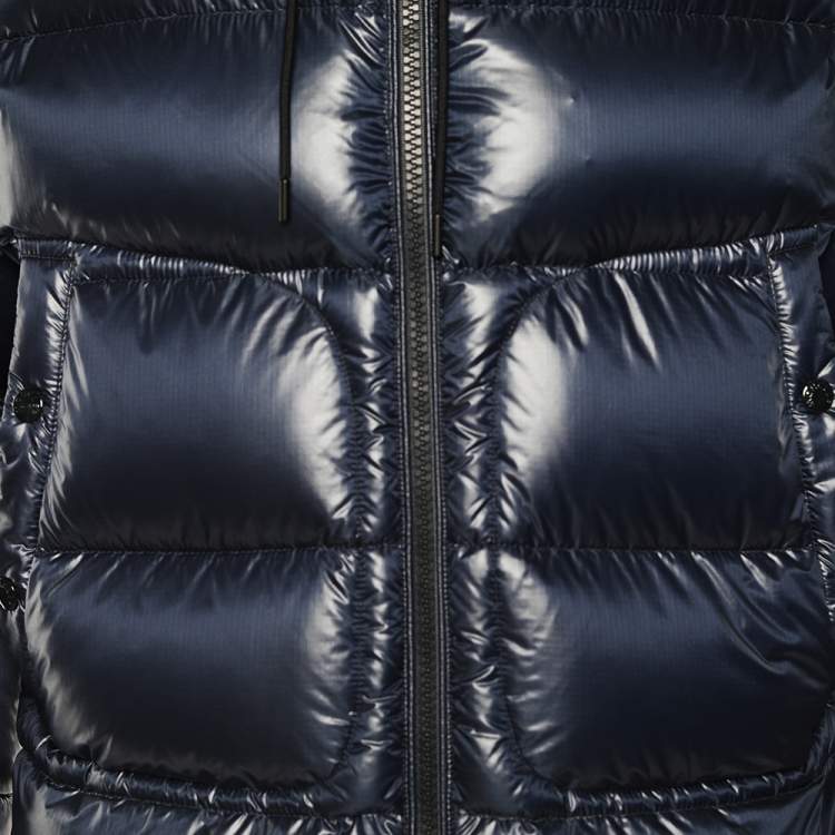 Pre Owned Moncler Navy Blue Quilted Badenne Puffer Jacket M