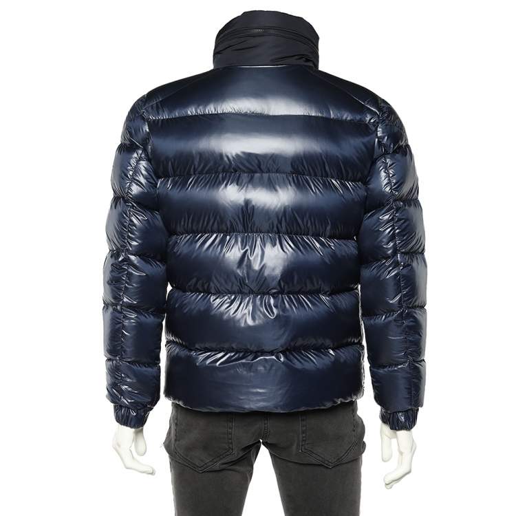 Pre Owned Moncler Navy Blue Quilted Badenne Puffer Jacket M