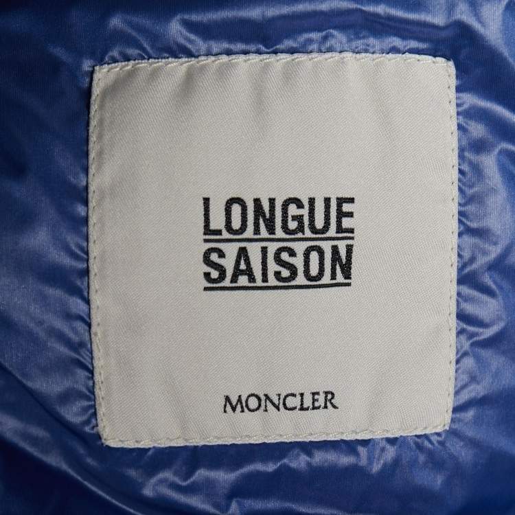 Pre Owned Moncler Blue Synthetic Quilted Lightweight Jacket L