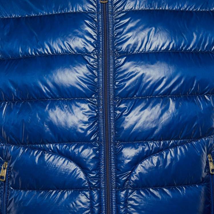 Pre Owned Moncler Blue Synthetic Quilted Acorus Jacket M