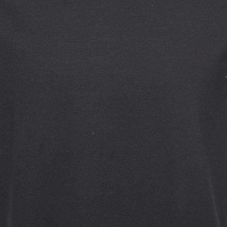 Pre Owned Moncler Black Jersey Crewneck T-Shirt XL