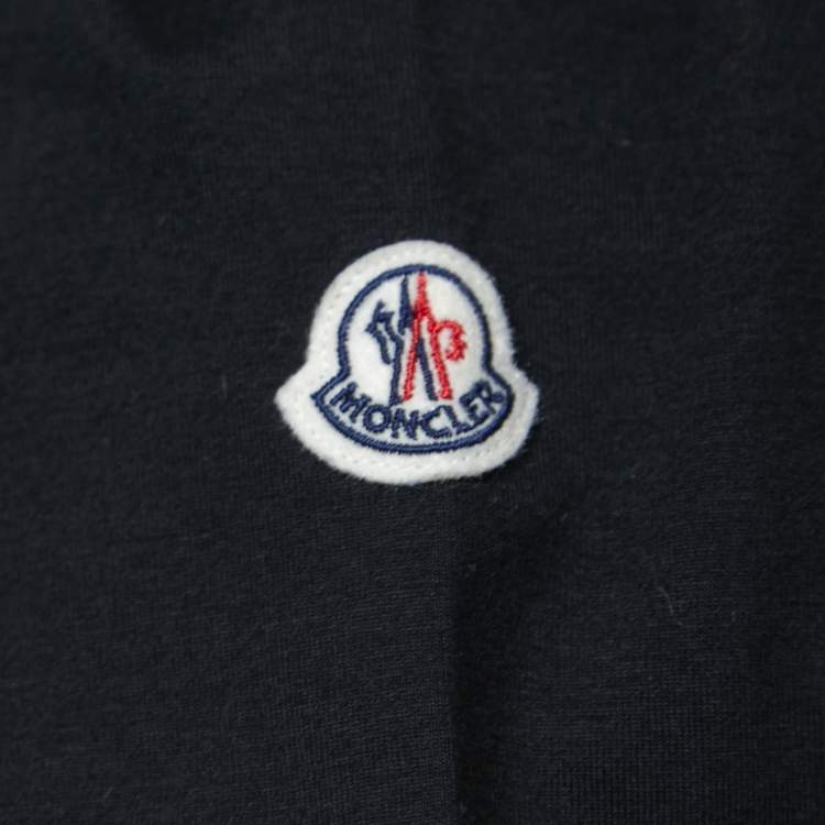 Pre Owned Moncler Black Jersey Crewneck T-Shirt XL