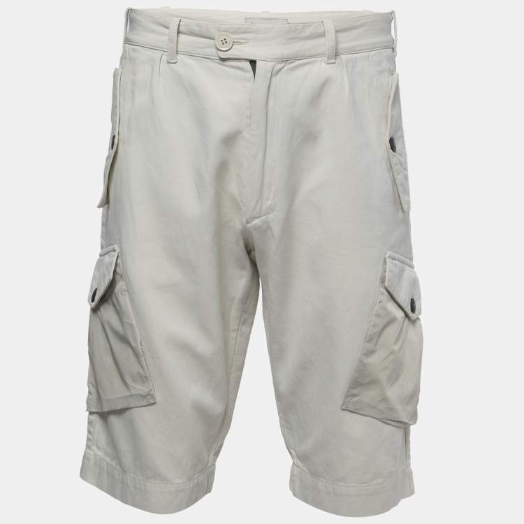 Pre Owned Moncler Beige Denim Bermuda Shorts M