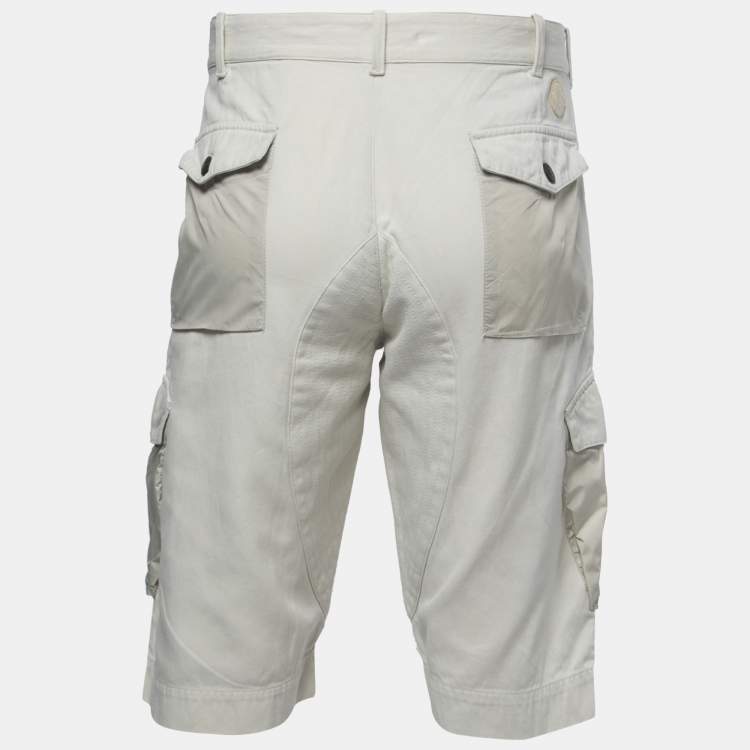 Pre Owned Moncler Beige Denim Bermuda Shorts M