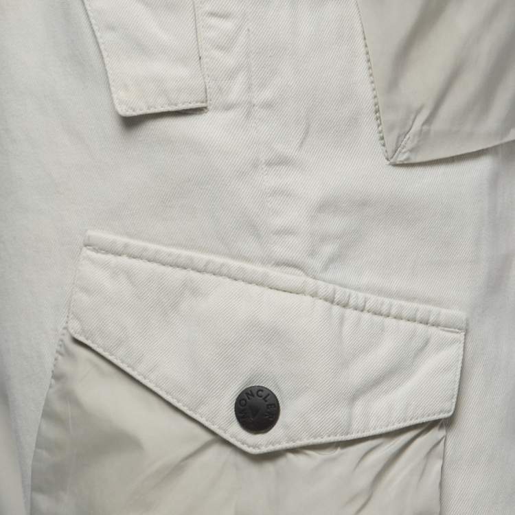 Pre Owned Moncler Beige Denim Bermuda Shorts M