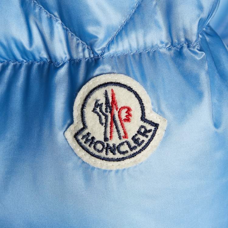 Pre Owned Moncler Blue Jeanbart Short Down Jacket M